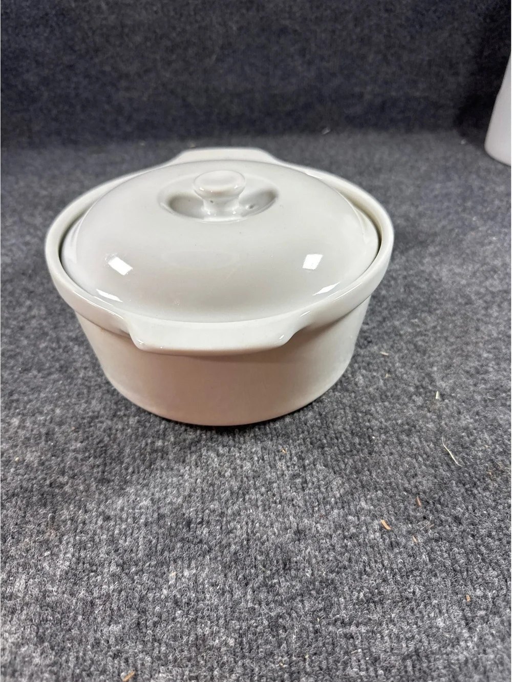 WCL White Ceramic Covered Casserole Dish With Lid Small Baking Serving Dish